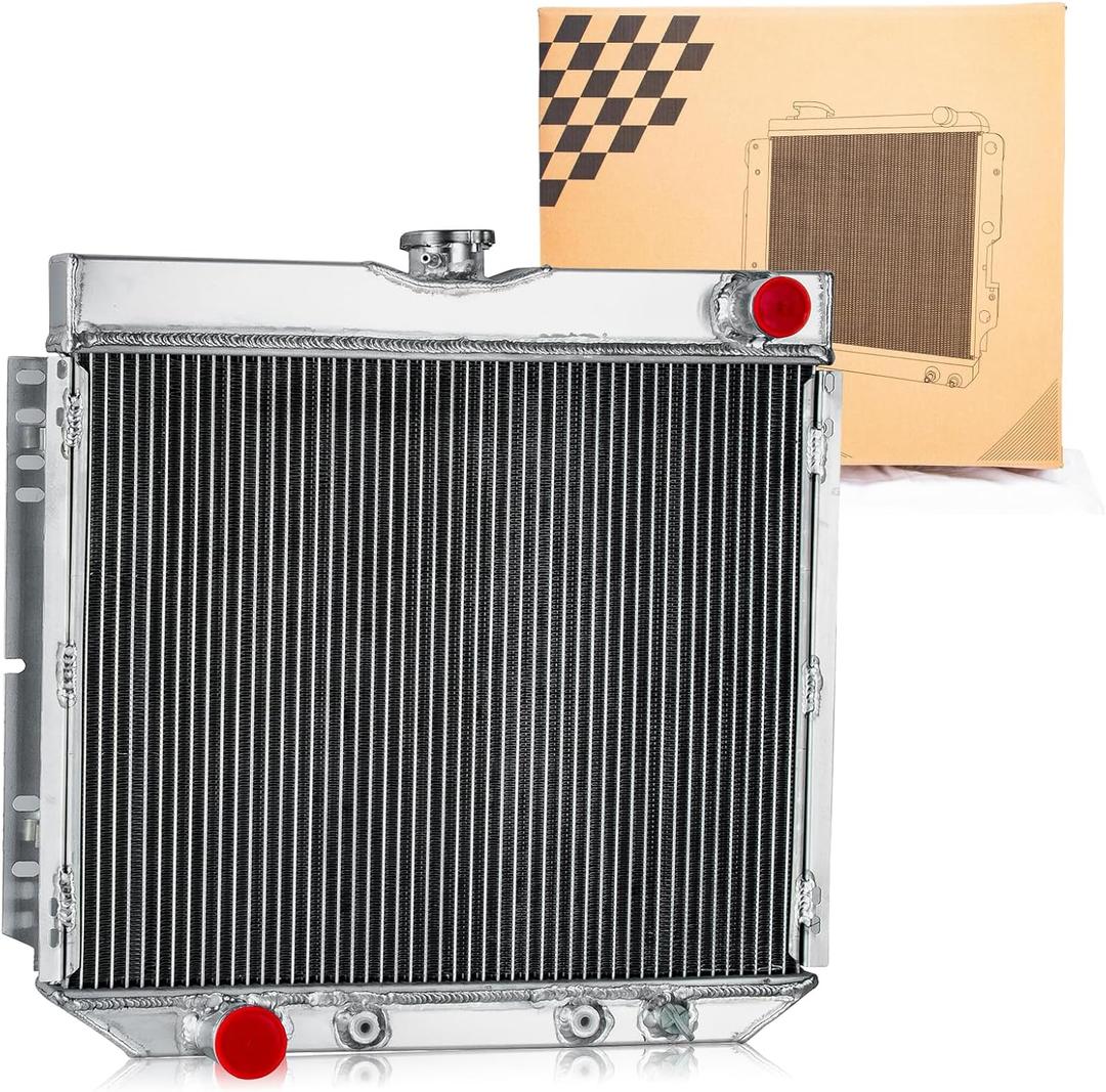 Aluminum 3 Rows Radiator For 1967-1970 Ford Mustang Falcon Torino, 1966-1973 Mercury Cougar, 1971-1977 Ford Maverick