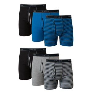 Hanes Men's Boxer Briefs, Cool Dri Moisture-Wicking Underwear, Cotton No-Ride-up for Men, Multi-Packs