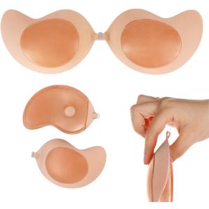 Nimiah Double Sided Adhesive Bra Push up Super Strong Sticky Bra Invisible for Strapless Backless Dress Top ((Medium) 34-36B/C, Beige) Nimiah Double Sided Adhesive Bra Push up Super Strong Sticky Bra Invisible for Strapless Backless Dress Top ((Medium) 34-36B/C, Beige)