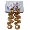 Tape in Hair Extensions Human Hair Balayage Blonde Curly Wavy Tape in Extensions Strawberry Blonde Highlighted 613 Blonde 16 Inch Seamless Invisible Skin Weft 30G for Wedding 20Pcs