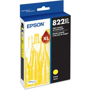 EPSON 822 DURABrite Ultra Ink High Capacity Yellow Cartridge (T822XL420-S) Works with WorkForce Pro WF-3820,3823, 4820, 4830, 4833, 4834