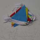 32Ft Red Blue Yellow Party Decorations Carnival Circus Clown Triangle Flag Pennant Bunting Banner Fabric Garland for Kids Birthday Baby Shower Wedding Outdoor Garden Festivals Hanging Decorations