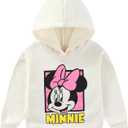 Disney Minnie Mouse Girls Pullover Hoodie and Pants Set for Toddler and Big Kids (Beige) 3T