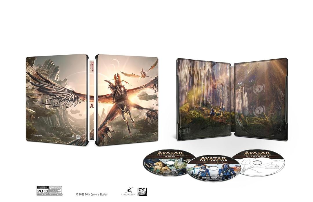 Avatar: Fire And Ash (3 Disc) - 4K UHD/BD Combo + Bonus Disc + Digital + Steelbook