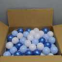 GOGOSO Ball Pit Balls for Toddler, Baby Plastic Playballs Kids Soft Pastel Pelotas Non-Toxic BPA-Free Pearl Blue+Light Blue+White 100 Balls