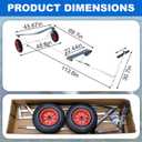 DaisyInner Boat Launching Dolly Trailer Dolly, 395 Lbs Load Capacity