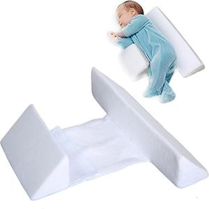 Baby Side Sleeper Weddge Adjustable Soft and Breathable Pillow (White Pure)