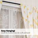 Yafa Home Fashion Heavy Duty Single Standard Adjustable Curtain Rod Hardware Included(Black, 48"-84"[2PCS])