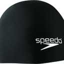 Speedo Elastomeric Solid Silicone Swim Cap, Black