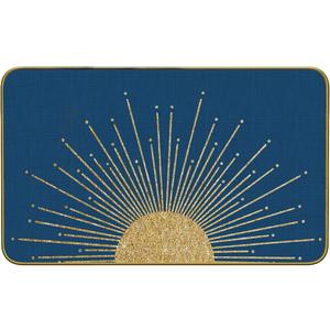 Mingnei Boho Sun Sunshine Rug, Black Boho Classroom Doormat Door Mat, 30x17 Welcome (Blue) for Kitchen Home, Front Door Mat, Outdoor Indoor Use