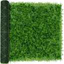 Greenery Faux Grass Wall Backdrop: 72"x144" (72 SQFT) UV-Anti Artificial Green Boxwood Panel for Patio Balcony Privacy & Ivy Fence Covering Privacy, Garden, Backyard Wall Backdrop Decor
