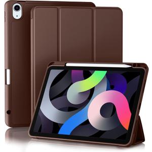 Akkerds Compatible with iPad Air 11 Inch Case 8th/7th/6th Generation (M4/M3/M2) 2026/2025/2024, for iPad Air 5th/4th Generation Case 10.9 Inch 2022/2020 with Pencil Holder[Auto Sleep/Wake], Darkbrown