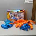 Hot Wheels Toy Car Track Set, Deluxe Building Box with Motorized Booster, 1:64 Scale Vehicle, Speed Snap Track, Boosted Jump Speedway