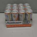 Accelerator Energy Drink, Orange Mango 12oz can (12 pack), Zero Sugar, Sustained Energy from 100% Natural Caffeine (200mg from Green Coffee Bean & Green Tea extract) (EXP 06/01/26)