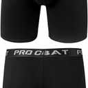 Combat Pro Boxer Briefs, Pack of 2, Black, No Size