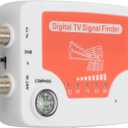 VBESTLIFE Digital TV Signal Finder, 40-862MHz VHF UHF TV Signal Finder T2 Antenna Strength Meter Signal Finding Meter, LED Display, Compass