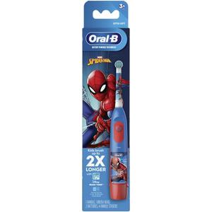 Oral-B Kid's Battery Toothbrush Featuring Marvel's Spiderman, Soft Bristles, Replaceable Brush Head, for Kids 3+ (1 Count (Pack of 1))