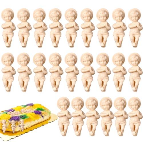 Thyle 18Pcs Cake Babies Bulk Jesus Christ Figurine Religious Decor Plastic Figure Nativity Gifts Set for Christmas, Thanksgiving, Shower, Mardi Gras Party Favors
