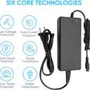42V 2A Battery Charger 3 Prong Inline Connector Universal Power Supply for 36V Lithium Battery, 36V Pocket Mod, 36Volts Sports Mod Power Supply
