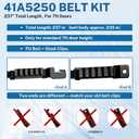 Upgraded 41A5250 Garage Door Opener Drive Belt Replacement Kit, 237-Inch Belt for 7 Ft Doors, Compatible with Chamberlain LiftMaster Craftsman 41AB050-2 Sentex Whisper Belt-Drive Openers