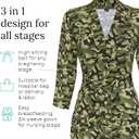 Posh Peanut Maternity Robe for Hospital Delivery - Soft Viscose from Bamboo Postpartum Robe for Women Nursing & Lounging (X-Large, Camo Cadet)