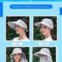 360 Full Protection Sun Hat for Women UV Protection, UPF50+ Ultimate Sunshield, Sun Visors, Bucket Hat for Man Fishing Hat Hiking Hat Women Summer Hats Detachable Multi-Functional Design (Grey)