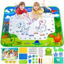 Water Doodle Mat, 40 x 32 Inch Mess Free Drawing Mat, Educational Toy for 3 4 5 6 7 8 Years Old Boys Girls, Neon Color Mat Doodle Board Writing Drawing Toys Holiday Christmas Birthday Gifts