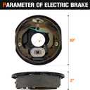 4Pcs 10" x 2-1/4" Electric Trailer Brake Assemblies for 3,500lbs, Left and Right