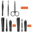 Manicure set Men Personal Care Tools Accessories Finger and Toe Nail Clippers Set Professional Manicure Pedicure Kit With Travel Case Nail Grooming Kit Gifts for Men Women Father Mother