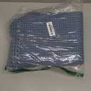 RESARE Waffle Bath Mat for Bathroom, Super Absorbent Bathroom Rugs Non Slip Machine Washable, Ultra Soft Quick Dry Boho Bath Rugs with Tassels for Floor, Upgraded Bordered Design, 24"x36" Blue