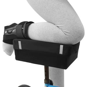Knee Scooter Pad Cover with 2'' Removable Highly Resilient Comfort Memory Foam Cushion - Knee Walker Accessory for Roller - Universal Fit Most Models (Black)