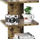 WALI Floating TV Shelf, 3 Tier Projector Shelf for DVD Player, Routers, Game Console, Cable Boxes, Living Room Decor Accessories, Wall Mount Shelves Holds Up to 22lbs(CS303NC), 3-Shelf, Vintage Brown