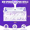 40 Pcs Power Mop Pads for Swiffer PowerMop 500+ Strips Multi-Surface Refill Pad Disposable Spray Mopping Pads Head Refills for Floor Cleaning (Quick-Absorb, No Residue & Disposable)