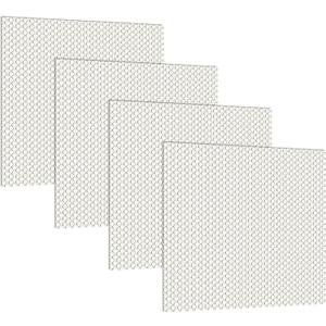 Frienda 4 Pcs Fluorescent Light Covers Replacement Flat Clear Prismatic Acrylic Ceiling Light Cover Panels(24" x 24" x 0.1")