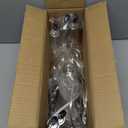 PAPAYA Plug-in 5 Light Crystal Hanging Pendant Lights Acrylic Chandelier with Clear Cord & On/Off Switch H19 D19.7 for Kitchen Island Girls' Room Dining Area Laundry Pavilion,  Clear-L-5