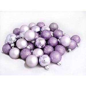 60ct Lavender Purple Shatterproof 4-Finish Christmas Ball Ornaments 2.5" (60mm)