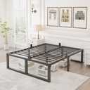 Yitong Angel Full Size Bed Frame, 18 Inch Heavy Duty Support 3500 lbs Metal Platform, No Box Spring Needed/Noise Free/Non-Slip/Steel Slat Support/Easy Assembly