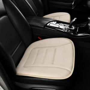 KAYI Car Seat Cushion, Memory Foam Car Seat Cushion, Anti Slip Rubber Bottom Car Seat Cushions for Driving, Suitable for Car and Office Chairs (2 Pack, Cream)