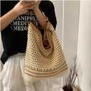 Bohemia Straw Beach Bag Women Macrame Crossbody Purse Shoulder Tote Bag Travel Beach Bag Summer Top-handle Hobo Bags 2025