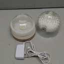 200ml Glass Reservoir Essential Oil Diffuser with Glass Dome Ultrasonic Aromatherapy Diffuser with Four Timer Colorful Light Auto-Off for Home Office Bedroom