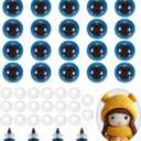 PATIKIL 10mm Safety Eyes, 20Pcs Realistic Doll Crocheting Safety Eyes with Washers for Decor Crochet Accessories Dolls Craft Halloween, Blue