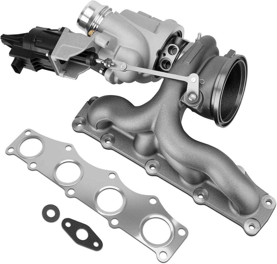 11657642469 Turbocharger with Electronic Actuator & Gaskets Compatible with BMW F22 F23 F30 F32 F10 E84 F25 F26 F15 E89, 228i 320i 328i 428i 528i X1 X3 X4 X5 Z4, N20 N26 2.0L L4, Replace # 11657635804