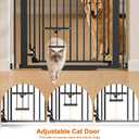 51" Extra Tall Cat Gate with Cat Door, Adjustable Pet Gate for Doorways