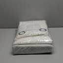 Beige and Silvery 100% Blackout Polyester Geometric Pattern Curtains, 52 Inch Wide 108 Inch Length 2 Panels, Thermal Insulated Noise Reducing Anti-Rust Grommet Drapes for Bedroom Living Room