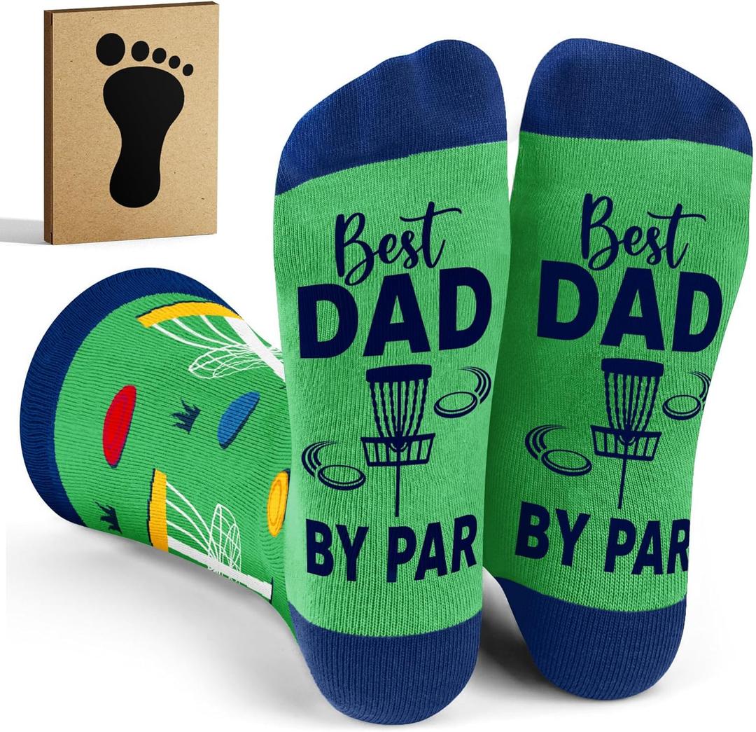 VICRAZY Golf Gifts for Men, Women - Golf Accessories, Golf Socks for Dad, Mom - Funny gift, Christmas Gifts, Stocking Stuffer (Disc02)