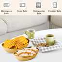 Fruit Bowl for Kitchen Counter, 3 Tier Ceramic Fruit Basket with Metal Stand, Tiered Fruit Stand for Countertop, Modern Multi Serving Bowl for Party Dessert, Vegetable, Snack