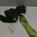 LiBongTa 13" Moss Green Bow PreTied Bow for Christmas Tree, Green Velvet Ribbon Bows for Wreaths, Premade Tree Toppers Bows for Gift Wrapping, Party Favor, Christmas Home Indoor Outdoor Decor1 Count