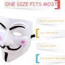 V for Vendetta Mask, Guy Fawkes Anonymous Hackers Mask for Halloween Masquerade Cosplay Costume Parties