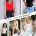 Popilush Bodysuits for Women Tummy Control Henley Going Out Outfits Shirts Body Suits Thong Button Down Tank Tops (XXXL)