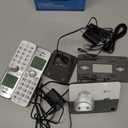 AT&T EL51203 DECT 6.0 2-Handset Cordless Phone - Full Duplex Handset Speakerphone, Caller ID/Call Waiting, Backlit Keypad & Display, Intercom, ECO Mode, White/Silver